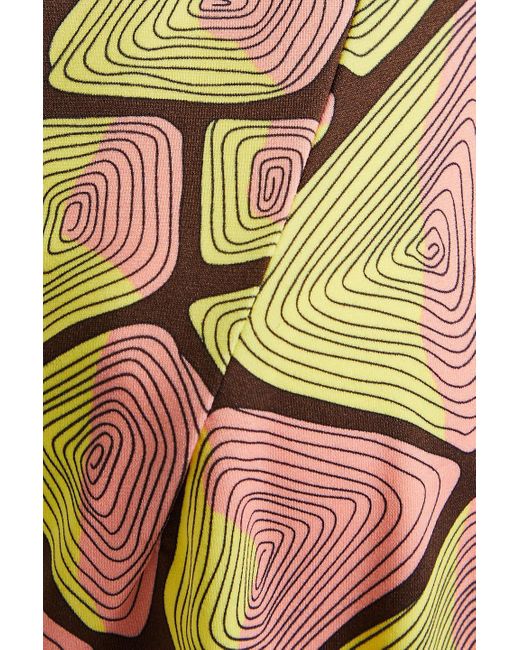 Emilio Pucci Metallic Neckholder-badeanzug mit cut-outs und print