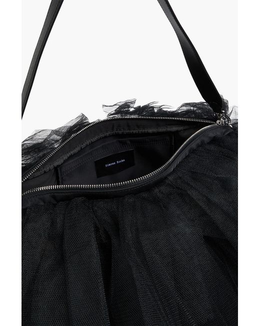 Simone Rocha Black Frilly Tutu Ruffled Tulle Tote