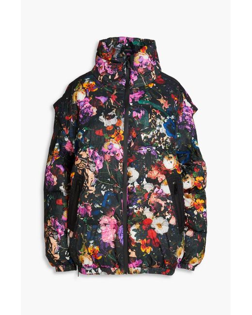 REMAIN Birger Christensen Multicolor Quilted Floral-print Shell Jacket
