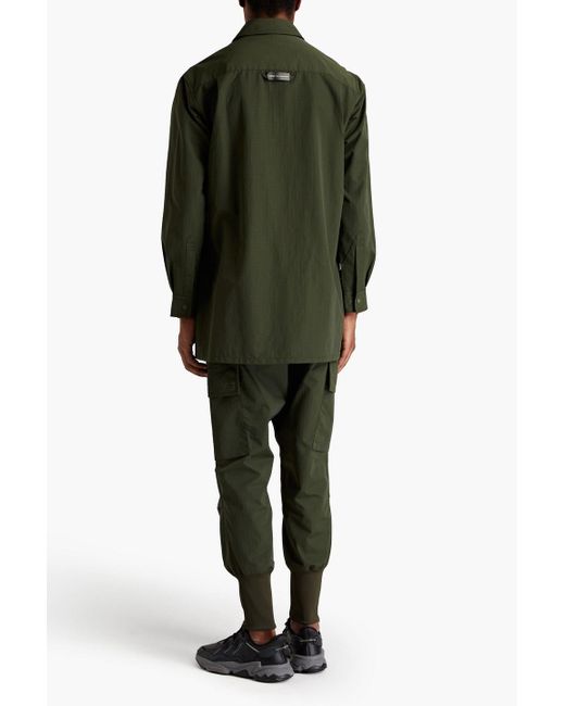 Y-3 Green Shell Zipped Overshirt for men