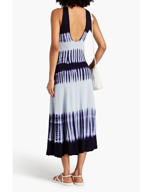 Proenza Schouler Blue Tie-dyed Knitted Midi Dress