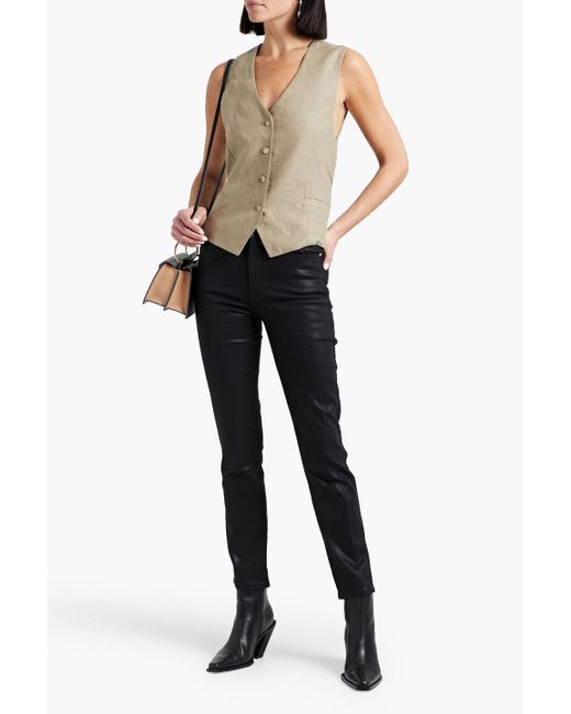 FRAME Denim Le Sylvie Coated High-rise 