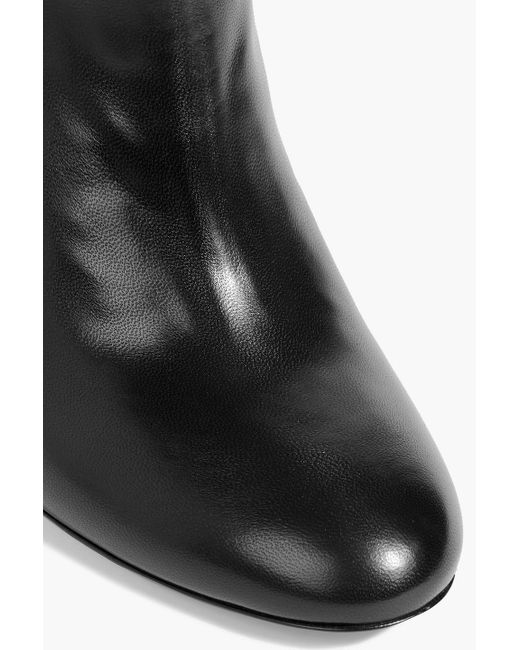 Stuart Weitzman Black Ankle boots aus leder und veloursleder
