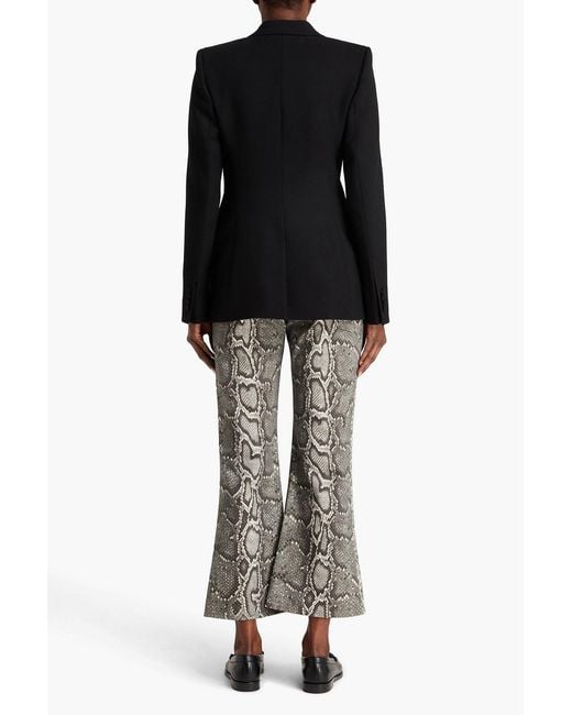 Gabriela Hearst Black Stephanie Double-breasted Wool Blazer