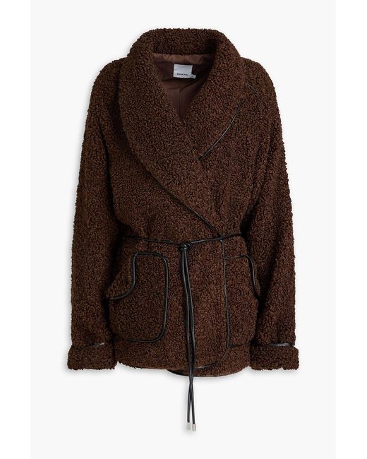 Jonathan Simkhai Brown Belted Teddy Fleece Jacket