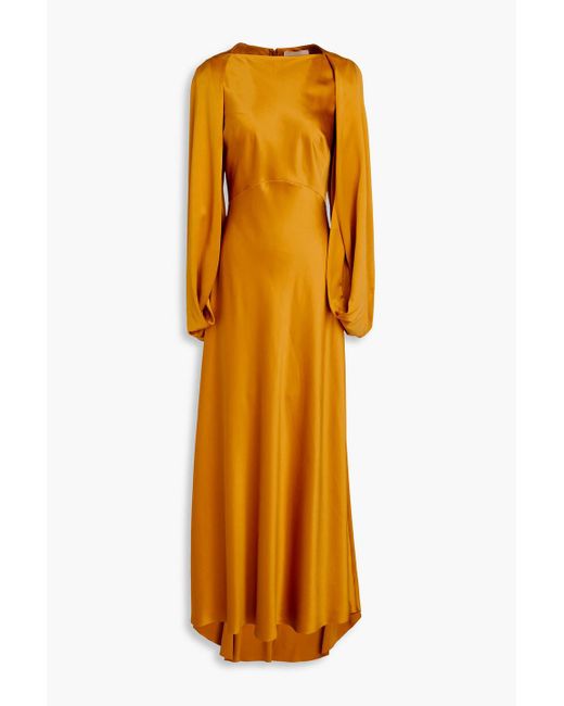 Roksanda Orange Washed-silk Maxi Dress