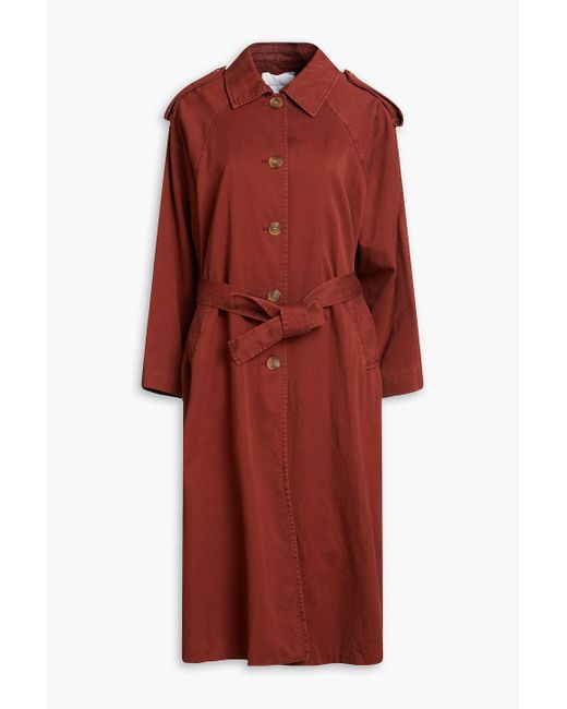 American Vintage Red Ooklaoma Cotton-gaberdine Trench Coat