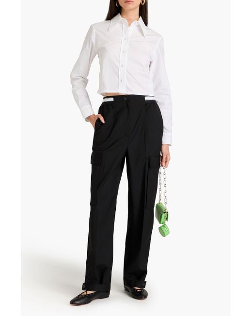 Sandro Black Twill Cargo Pants
