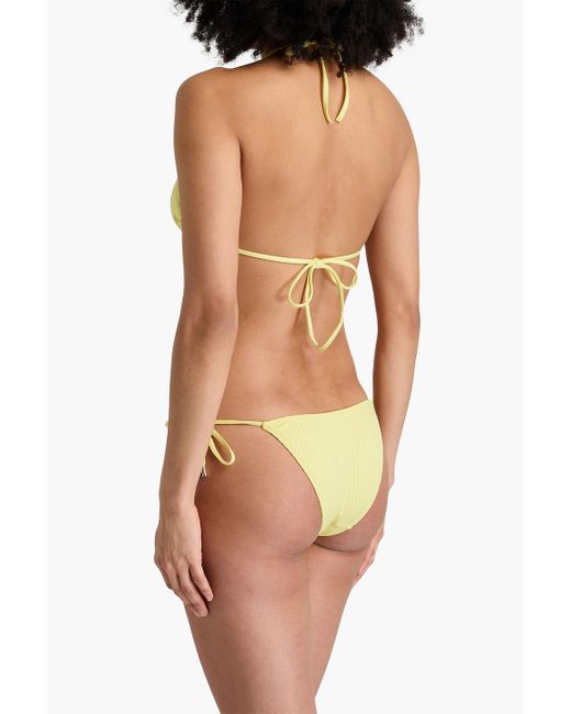 Melissa Odabash Yellow Miami Ribbed Low-Rise Bikini Briefs