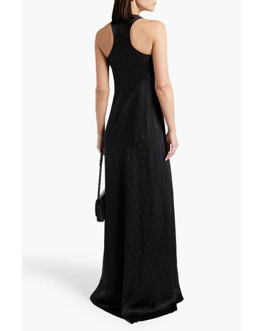 Balenciaga Black Satin-jacquard Gown