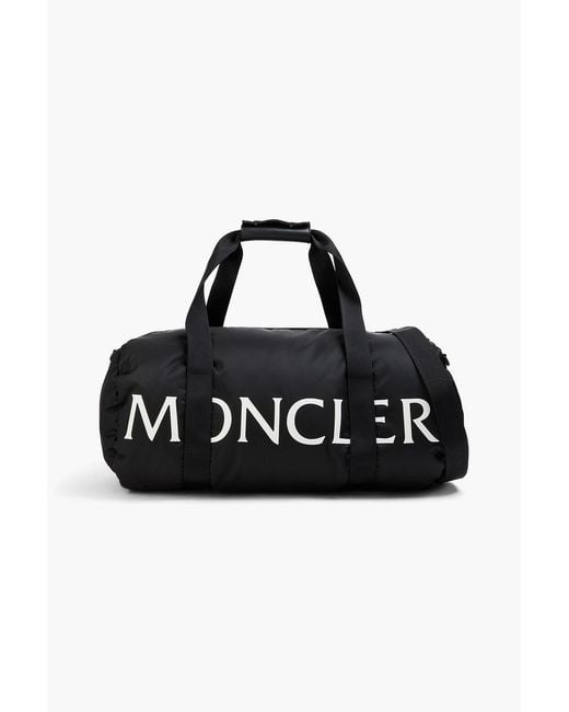 Moncler Black Duddle Printed Shell Gym Bag for men