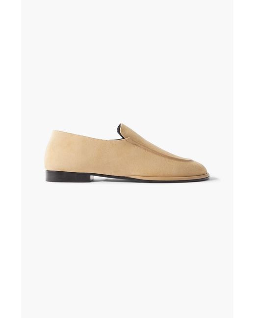 Neous Natural Polaris Leather-Trimmed Suede Loafers