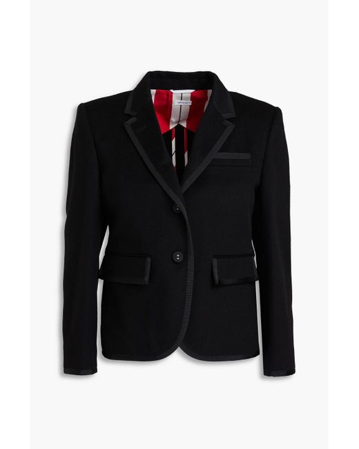 Thom Browne Black Blazer aus kaschmirfilz