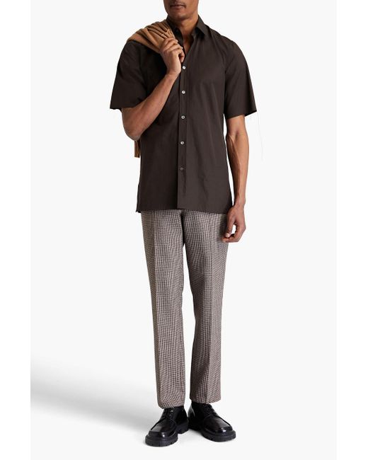 Maison Margiela Black Cotton-Poplin Shirt for men