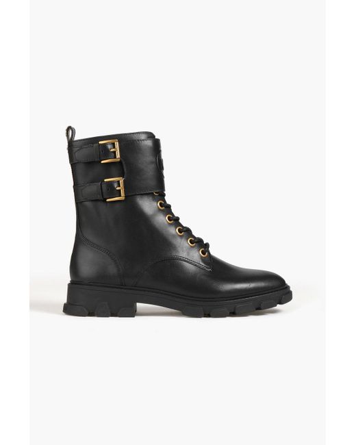 michael kors black combat boots