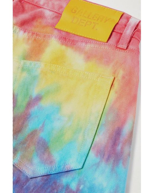 GALLERY DEPT. Blue Marley Straight-Leg Distressed Tie-Dyed Jeans for men