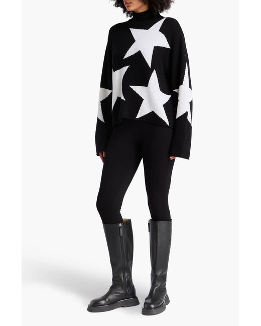 Goldbergh Blue Rising Star Intarsia Turtleneck Sweater