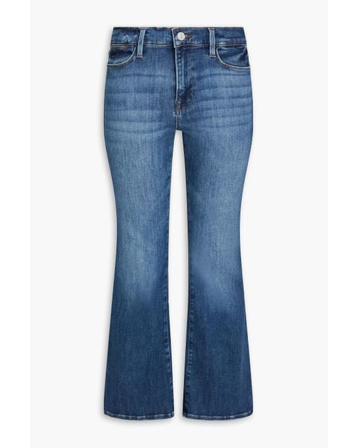 FRAME Blue Le Pixie High Flare High-Rise Flared Jeans