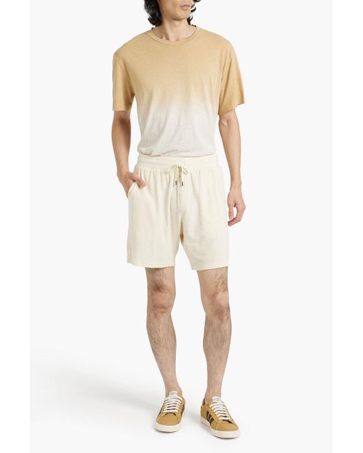 Frescobol Carioca Shorts aus frottee aus einer baumwoll-, lyocell-leinenmischung mit tunnelzug in White für Herren