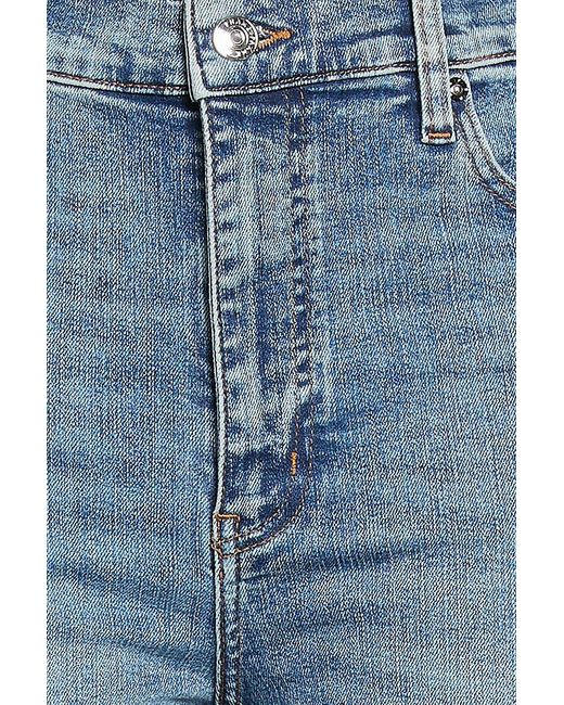FRAME Blue Le Sleek Straight High-Rise Straight-Leg Jeans