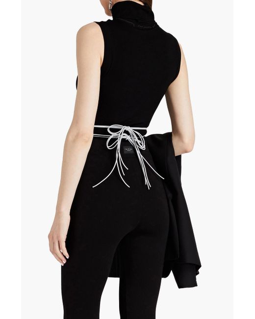 Maticevski White Arsenic Lace-up Perspex Corset