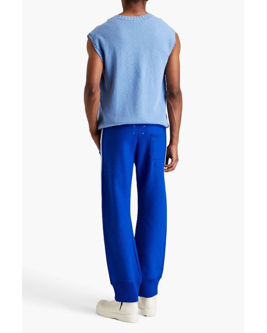 Maison Margiela Track pants aus wollfilz mit streifen in Blue für Herren