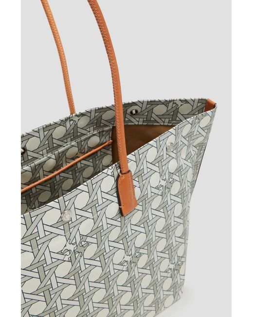 Tory Burch White Tote bag aus twill mit print