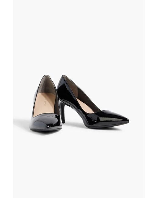 Stuart Weitzman Black Dancer 75 Patent-Leather Pumps