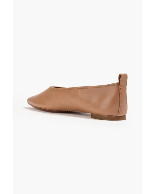 Vince White Vivian Leather Ballet Flats