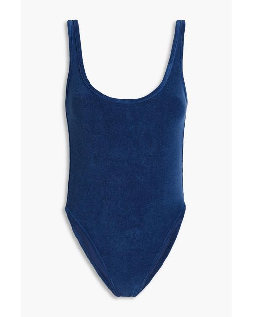 Zimmermann Blue Cotton-blend Terry Swimsuit