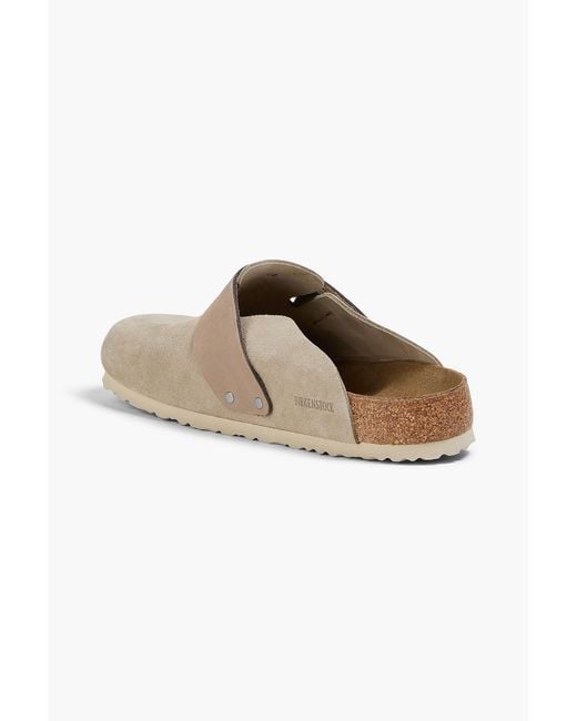 Birkenstock Gray Loma Suede Clogs for men