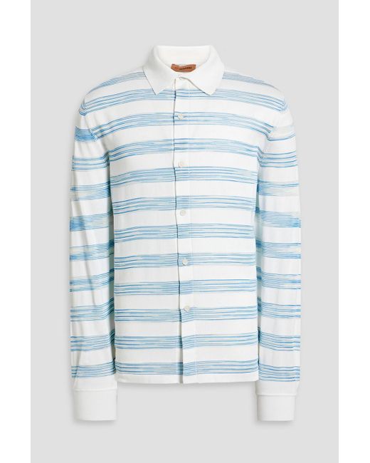 Missoni Blue Striped Cotton-blend Shirt for men
