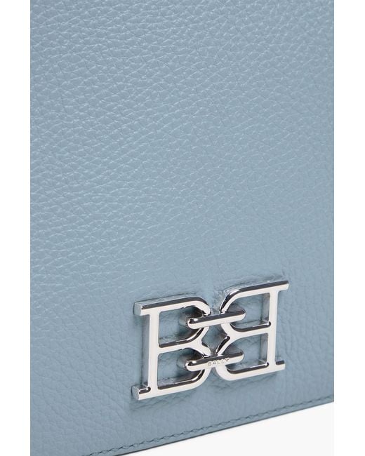 Bally Blue B-Chain Pebbled-Leather Shoulder Bag
