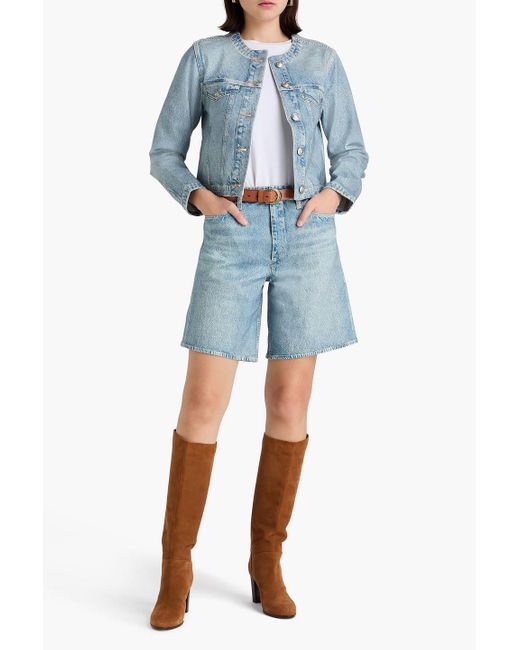 Rag & Bone Blue Miramar Cora Printed Ponte Jacket