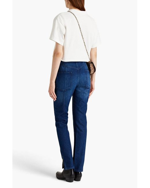 Isabel Marant Blue Kelissa High-rise Slim-leg Jeans
