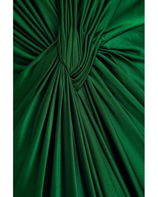 Costarellos Green Twisted Jersey Gown