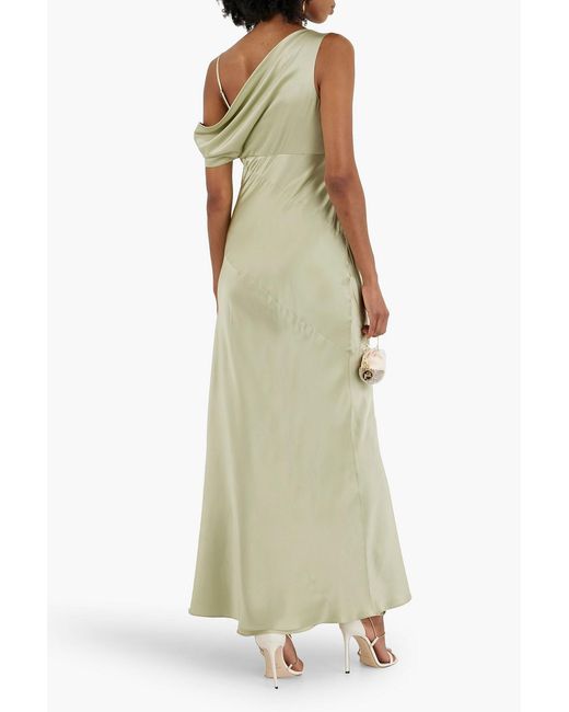 Nicholas Green Draped Silk-satin Gown