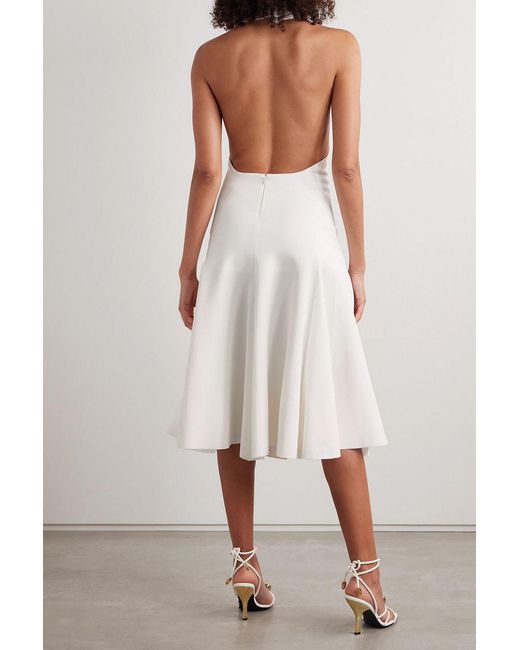 crush ruffle halter mini dress Zimmermann In Cream/Black Dot - 50% Off xmasinjuly25instore