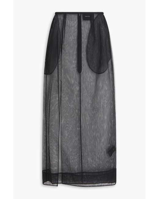 Simone Rocha Gray Tulle Midi Pencil Skirt