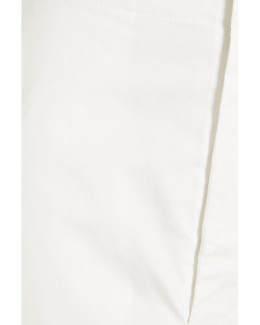 Isabel Marant White Nestoe Cotton-Poplin Tapered Pants