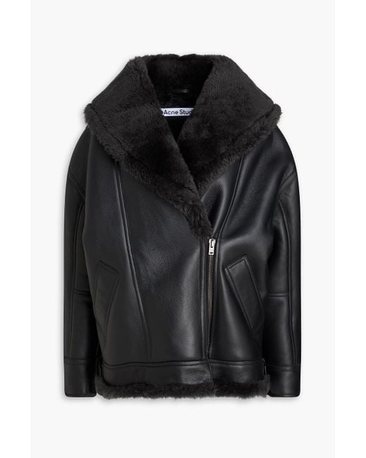 Acne Black Jacke aus shearling