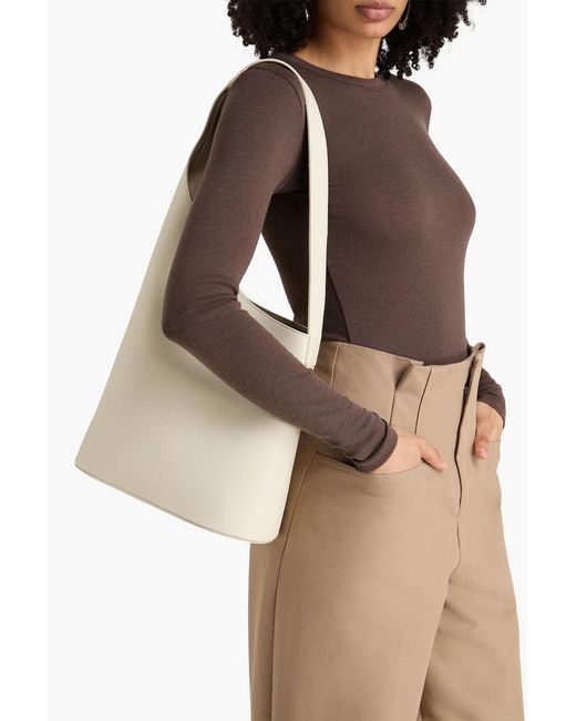 Aesther Ekme Natural Mon Pebbled-Leather Shoulder Bag