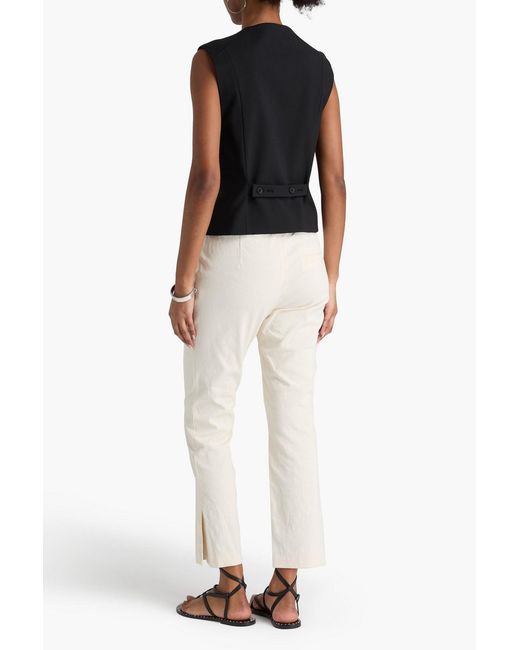 Isabel Marant Natural Lovida Cotton-Blend Slim-Leg Pants