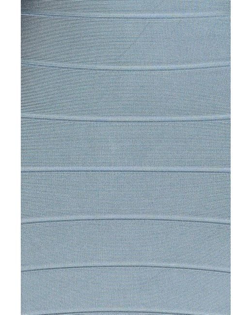 Hervé Léger Blue Bandage Mini Dress