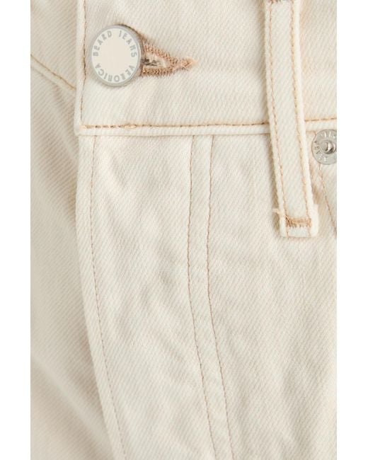 Veronica Beard Natural Ryder High-Rise Tapered Jeans