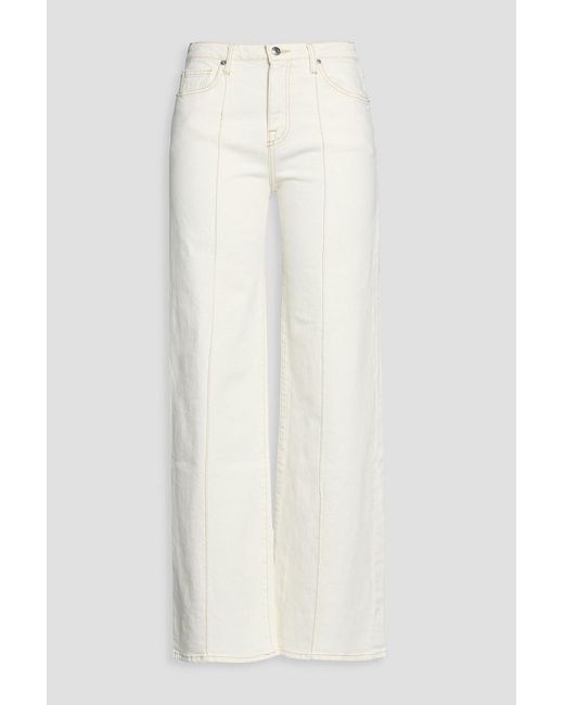 Jonathan Simkhai White Miles High-Rise Wide-Leg Jeans