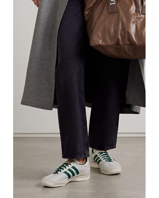Adidas Blue Sl 72 Og Suede-Trimmed Leather Sneakers