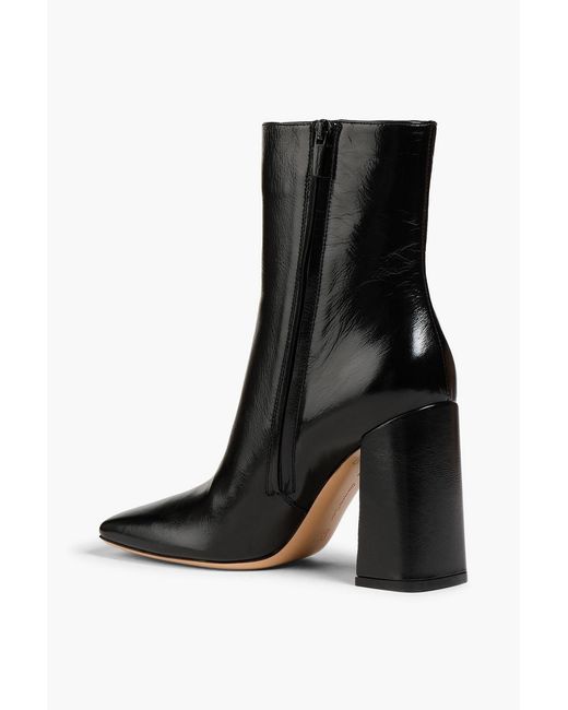 Gianvito Rossi Black Freeda Patent-Leather Ankle Boots