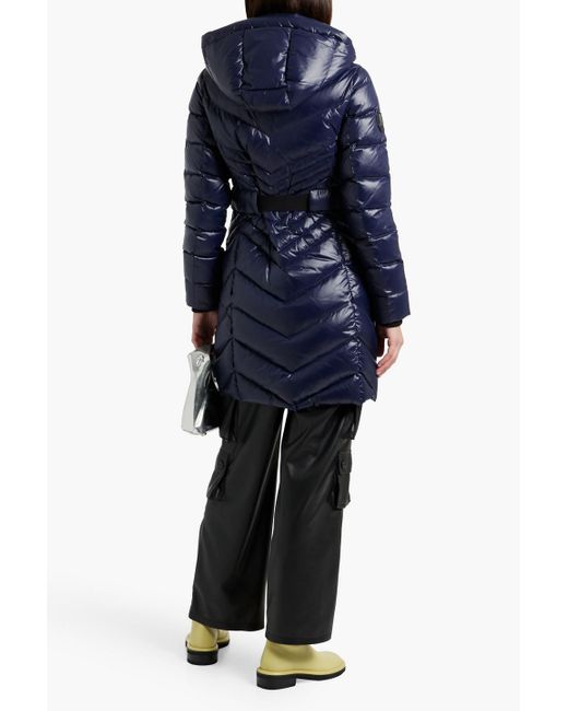 Rudsak Blue Quilted Shell Hooded Down Coat