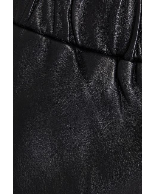 Stand Studio Black Leather Tapered Pants